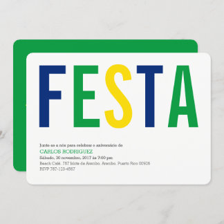 Party: Invitations: Brazil: Peruvian Flag Invitation