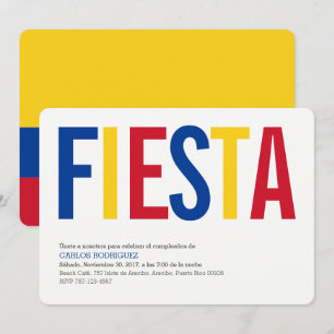 Party: Invitations: Colombia: Colombian Flag Invitation