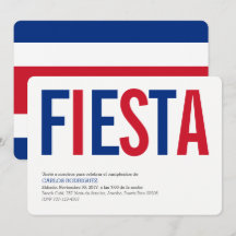 Party: Invitations: Costa Rica: Costa Rican Flag