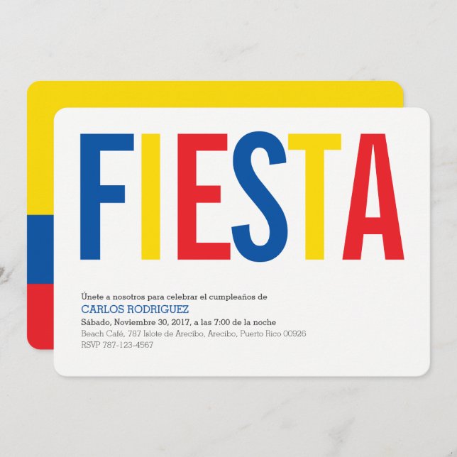 Party: Invitations: Ecuador: Ecuadorian Flag Invitation (Front/Back)