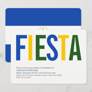 Party: Invitations: El Salvador: Salvadorian Flag Invitation