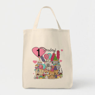 Party Kittens 1st Birthday Tshirts and Gifts Tote Bag