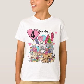 Party Kittens 4th Birthday T-shirts and gifts