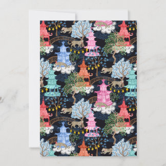 Party Leopards on Black Invitation