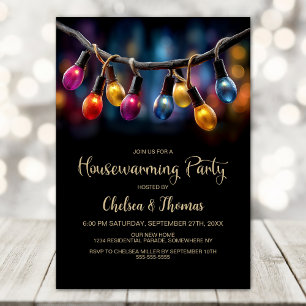 Party Lights Housewarming Party Invitation