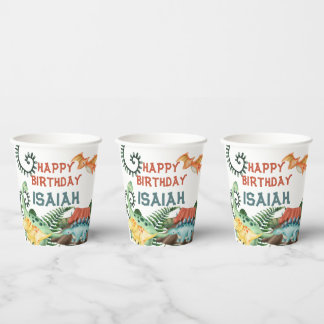 Party Like a Dinosaur Birthday Paper Cups