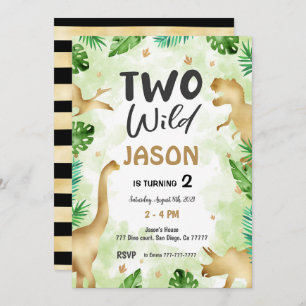 Party Like A Dinosaur, Dinosaur Birthday Invitation