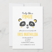 Party like a panda bright colourful birthday