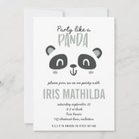 Party like a panda bright colourful birthday