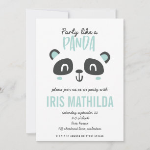 Party like a panda bright colourful birthday