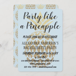 Party Like a Pineapple Bachelorette Party Invitation
