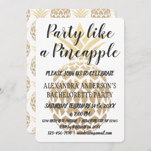 Party Like a Pineapple Bachelorette Party Invitation