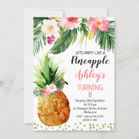 Party Like A Pineapple Floral Birthday