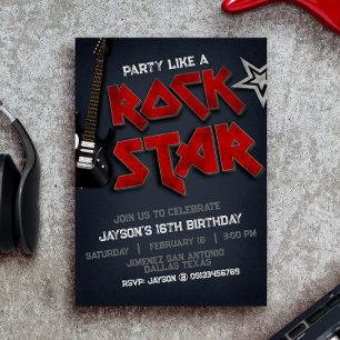 Party Like a Rockstar Invitation