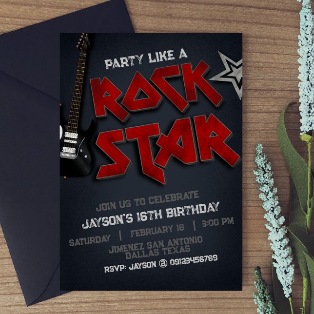 Party Like a Rockstar Invitation (Creator Uploaded)