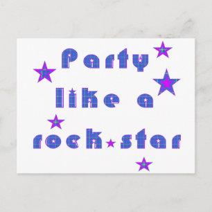 Party Like A RockSTAR Postcard
