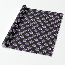 Party Like a Rockstar- Purple Star Wrapping Paper