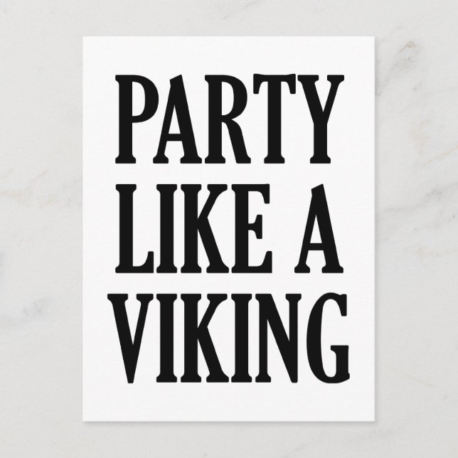 Party Like A Viking Postcard (Front)
