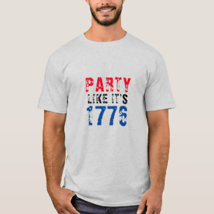 Party like it’s 1776 red blue black typography T-Shirt