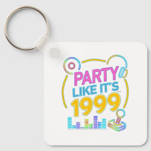 Party Like It’s 1999®™ – Electric Neon Soundtrack Key Ring