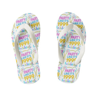 Party Like It’s 1999®™ – Electric Neon Soundtrack Kid's Jandals