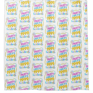 Party Like It’s 1999®™ – Electric Neon Soundtrack Shower Curtain