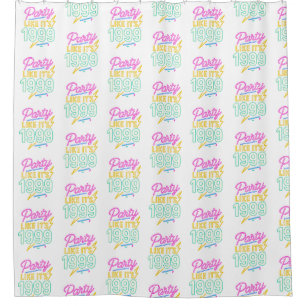 Party Like It’s 1999®™ – Neon Voltage Shower Curtain