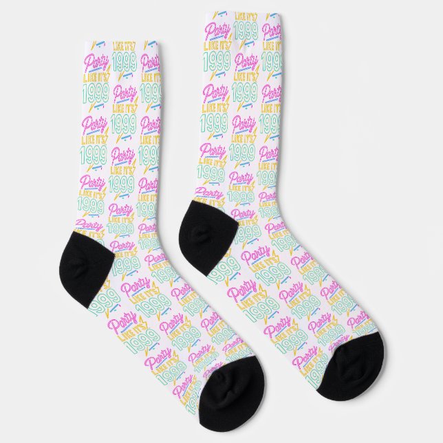 Party Like It’s 1999®™ – Neon Voltage Socks (Right)