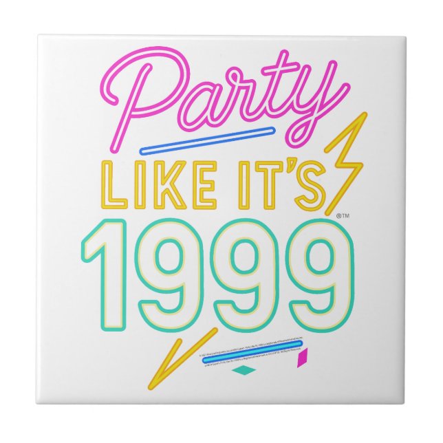 Party Like It’s 1999®™ – Neon Voltage Tile (Front)