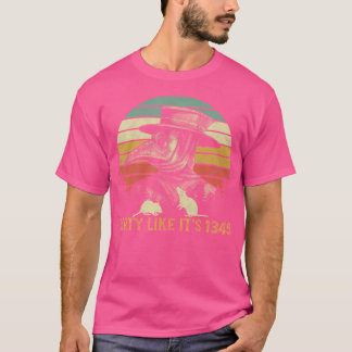 Party Like It'S 1349 Rats Steampunk Mediaeval Plag T-Shirt