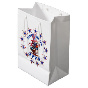 Party Like its 1776 American Eagle and 1776 Flag Medium Gift Bag