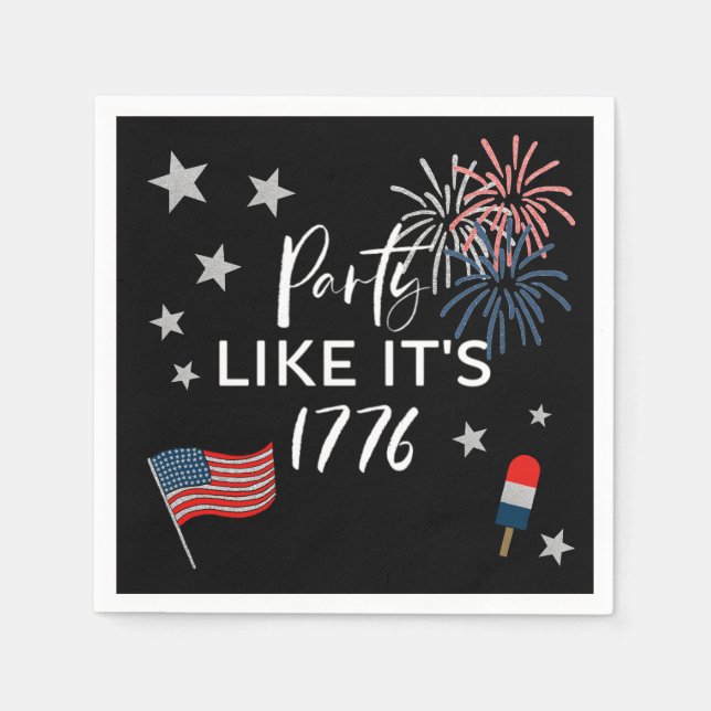 Party Like It's 1776 Party Napkins (Front)