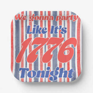 Party like it's 1776 tonight paper plate