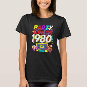 Party like its 1980 80s 90s Retro Vintage white Di T-Shirt