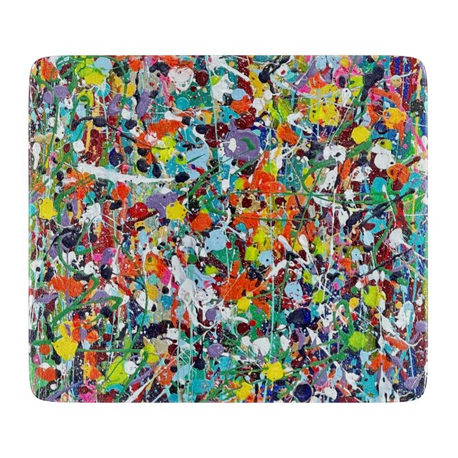 Party Like it's 1999 6x7 Deco Glass Cutting Board (Front)