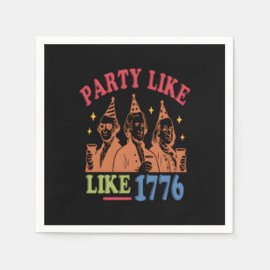 Party Like Like 1776 Retro Vintage Napkin