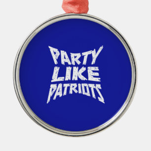 Party Like Patriots Metal Tree Decoration