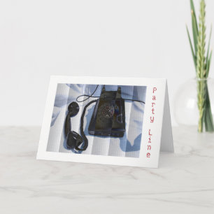 Party Line Vintage Telephone Greeting Card