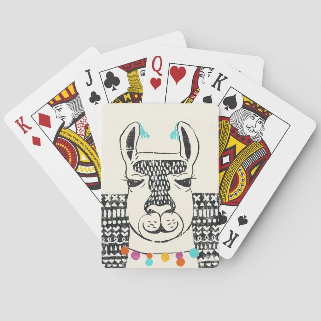 Party Llama - Portrait Playing Cards (Back)