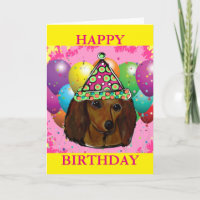 Party  Long Haired Red Doxie