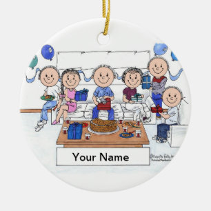 Party - Male Ceramic Tree Decoration