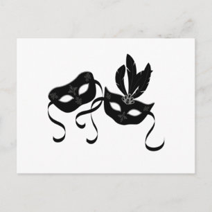 Party Masks Postcard