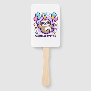 Party Mode Sloth Activated Birthday Balloon Sloth Hand Fan