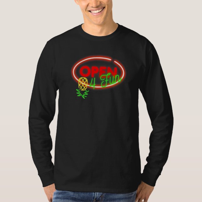 Party Mode Upside Down Pineapple Swinger Vanilla S T-Shirt (Front)