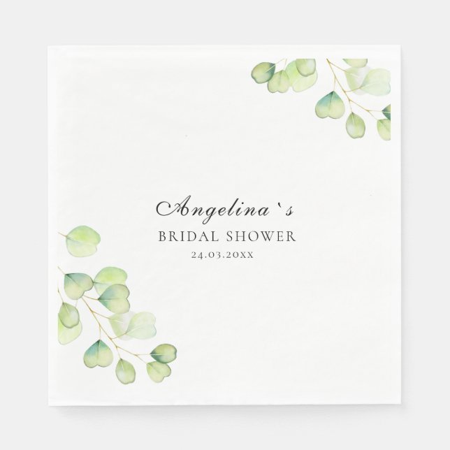 Party Napkins for a bridal shower. (Front)