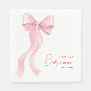 Party Napkins for baby shower with adorable bow.