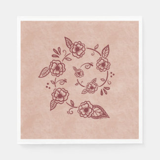 Party Napkins Mehndi Swirl Design