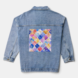 Party of Colours in a Flower Garden Denim Jacket