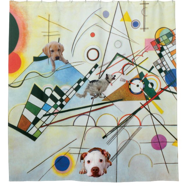 Party of Composition VIII Shower Curtain (Front)