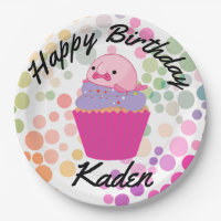 Party on Birthday Blobfish Paper Plate